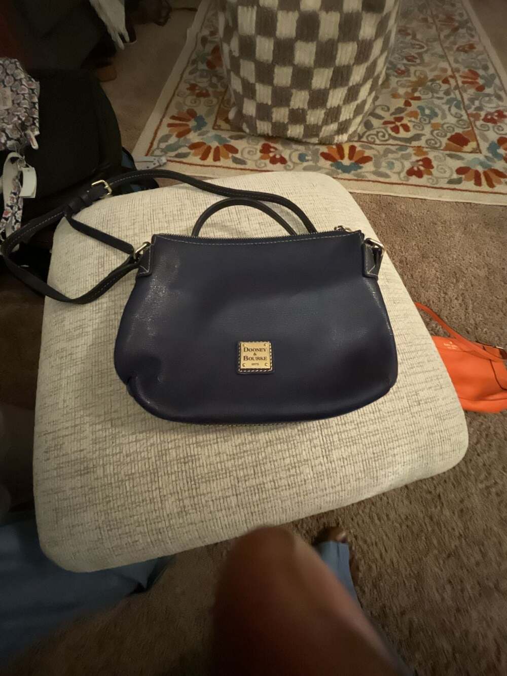 Dooney & Bourke Lexi Crossbody Bag Blue Saffiano Leather